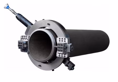 Máquina portátil de corte e chanfradura de tubos Cortador pneumático de estrutura dividida