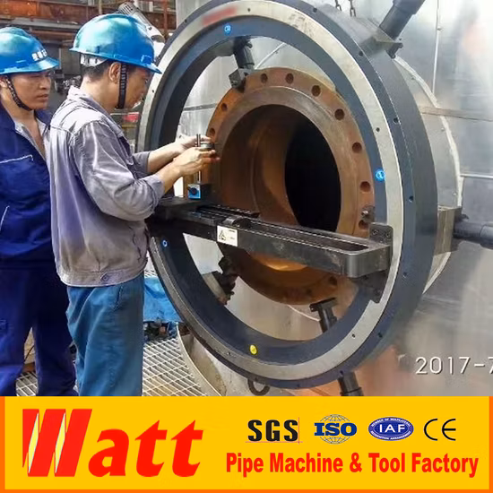 Máquina de revestimento de flange portátil montada em OD para corte e fresamento de mandrilamento